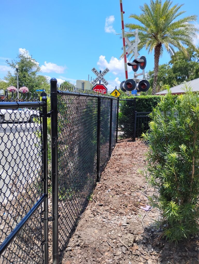 Chain link fence installation completed by Yoder Fence Solutions in Tavares FL