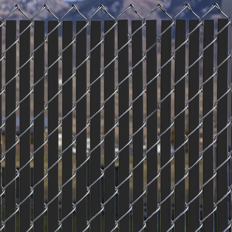 chain link fence privacy slats black